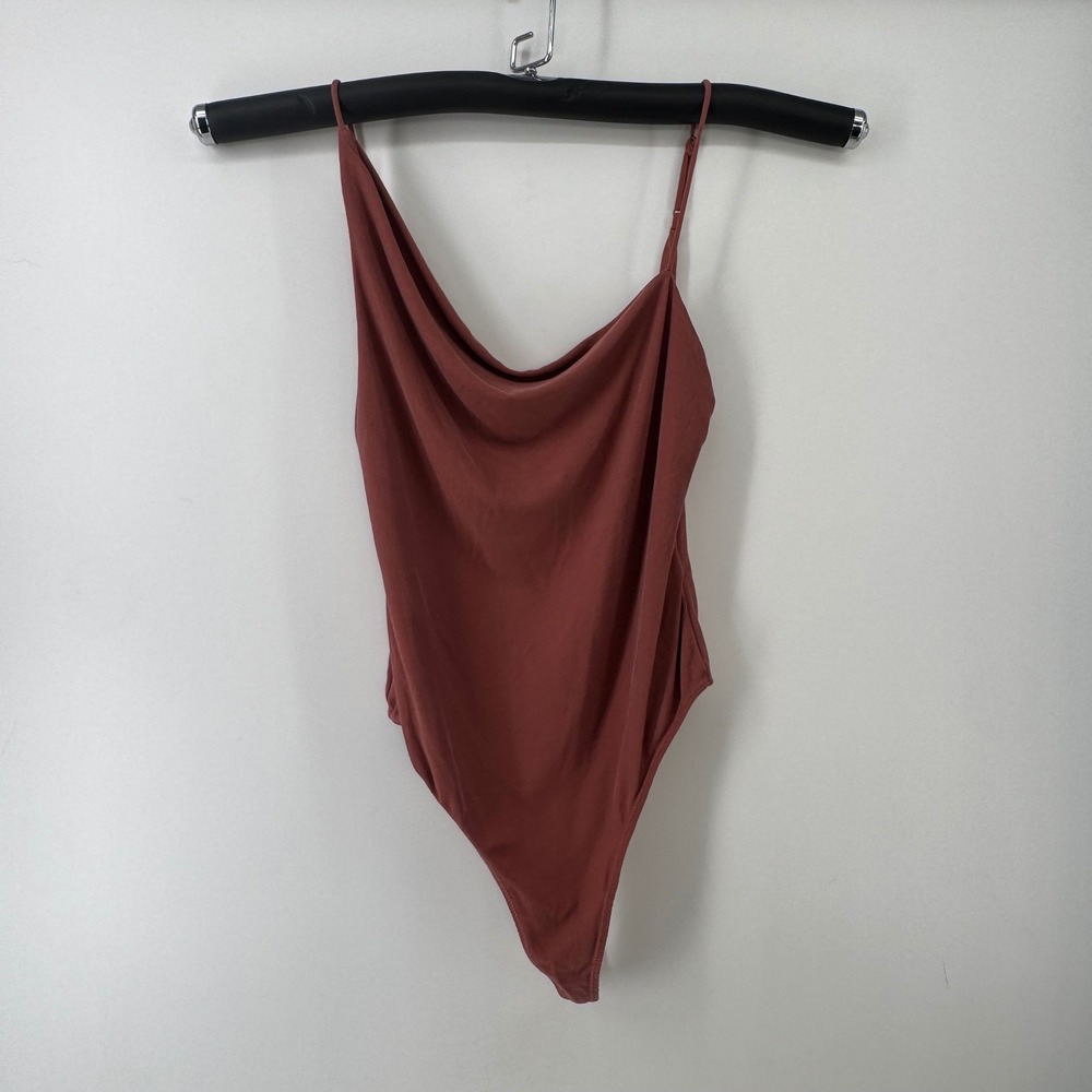 Out From Under Urban Outfitters Terracotta Cowl Neck Ribbed Bodysuit Medium